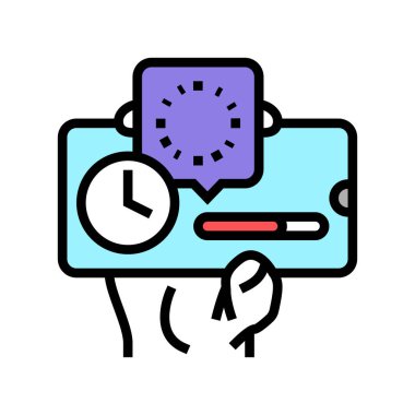 Geçici renk simgesi illüstrasyonu indiriliyor