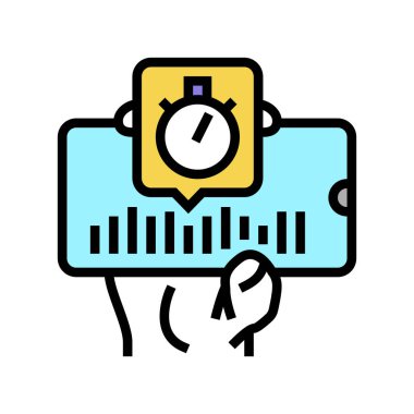 müzik geçici renk ikonu vektör illüstrasyonu