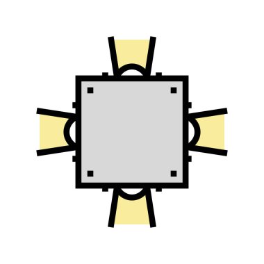 ışıklandırma ekipmanı renk ikonu vektör illüstrasyonu