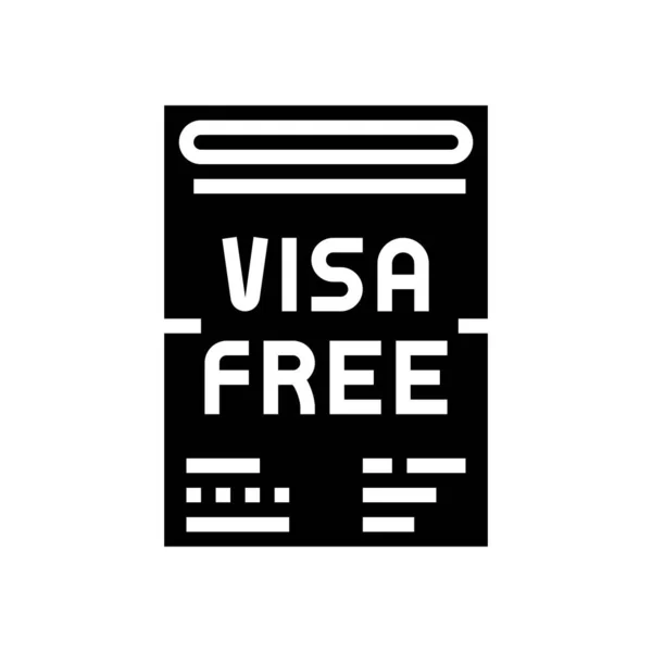 Visa-freie Regelung - Symbolvektorillustration — Stockvektor