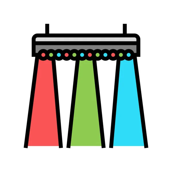 Multicolore concerto illuminazione colore icona vettoriale illustrazione — Vettoriale Stock