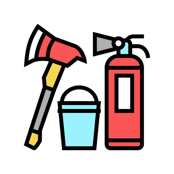 Fire safety color icon vector illustration — Stock Vector