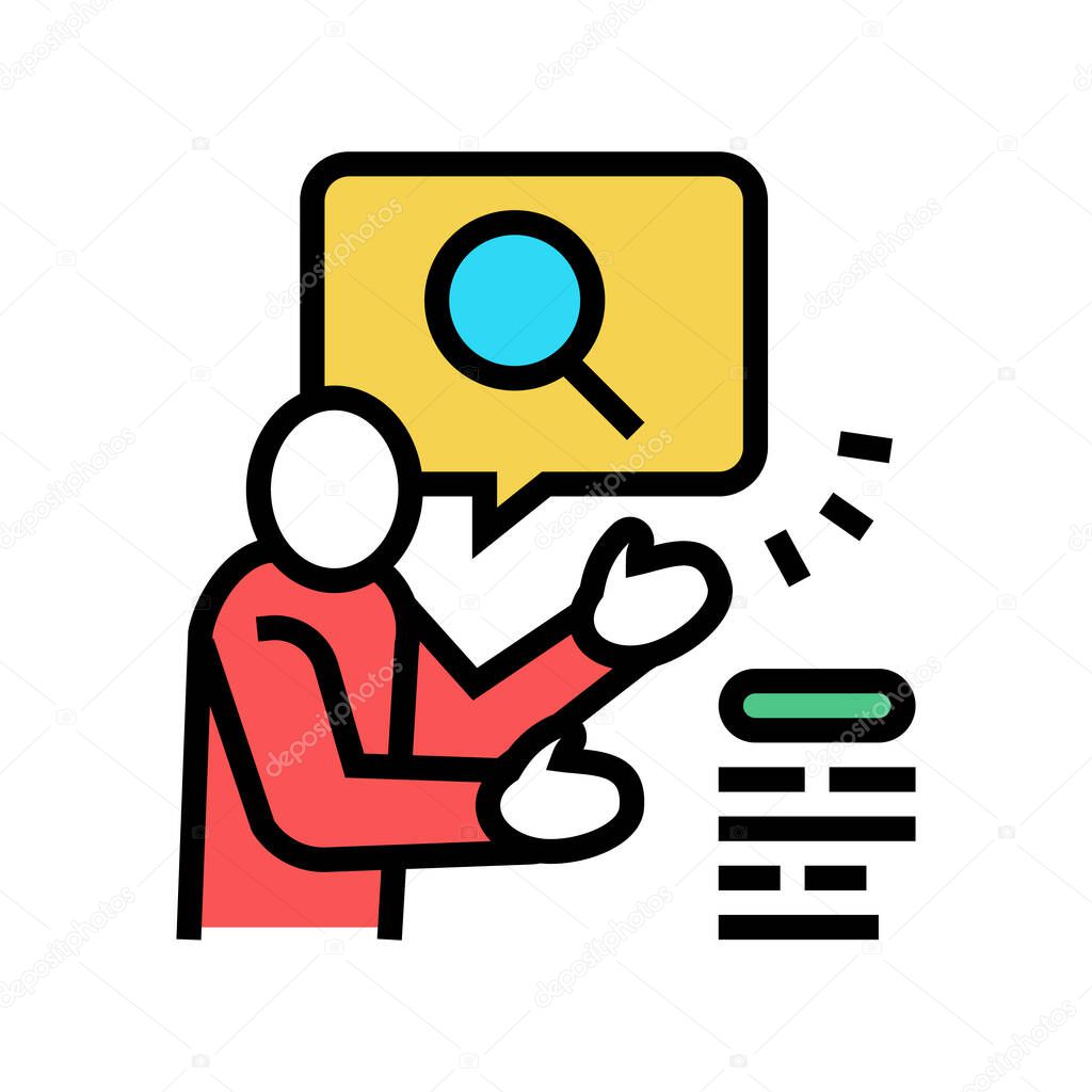 advertising consumer color icon vector illustration