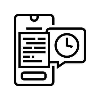 dijital belge geçici çizgi vektör illüstrasyonu