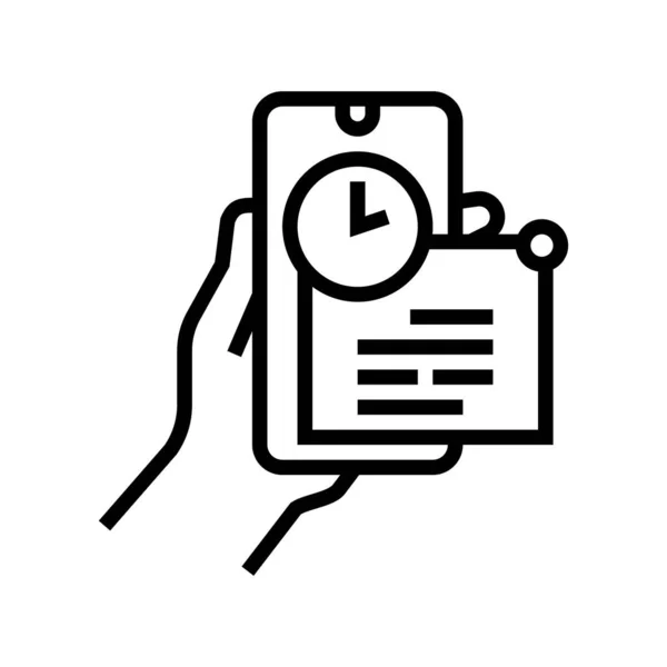 Message ephemeral line icon vector illustration — 스톡 벡터