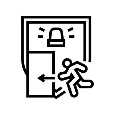 acil durum hazırlık satırı simgesi vektör illüstrasyonu