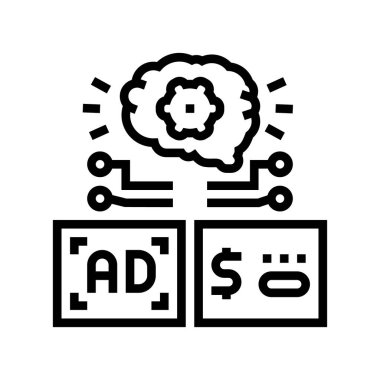 programlama çizgisi ikon vektör illüstrasyonu