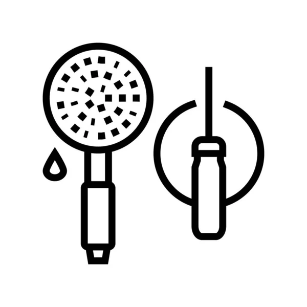 Shower head repair line icon vector illustration — Stock Vector