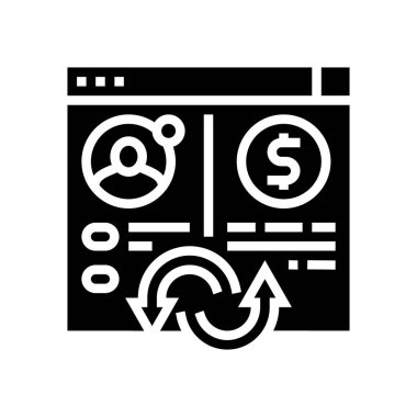 para aktarımı simgesi vektör illüstrasyonu