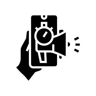 reklam geçici kabartma simgesi vektör illüstrasyonu