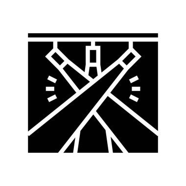 gece kulübü aydınlatma ekipmanları glifleri vektör illüstrasyonu