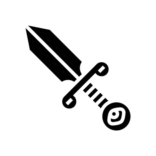 Dagger boho glyph icon vector illustration — Stock Vector
