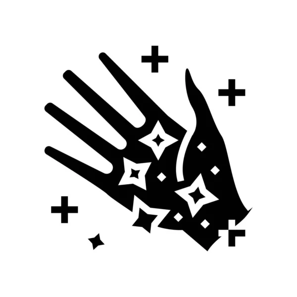 Kézi boho glyph ikon vektor illusztráció — Stock Vector