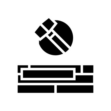 döşeme onarımı simgesi vektör illüstrasyonu