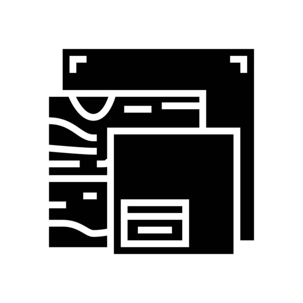 Toile et matériau résine art glyphe icône vectoriel illustration — Image vectorielle