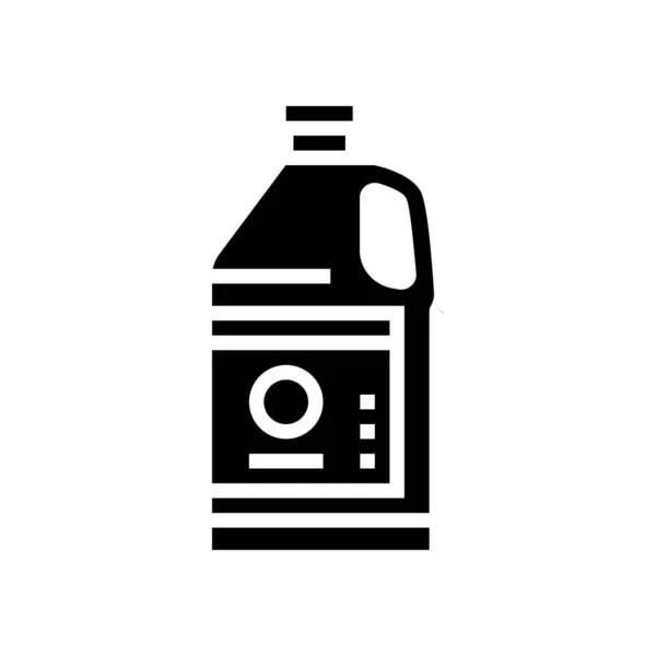 樹脂ボトルグリフアイコンベクトルイラスト — ストックベクタ