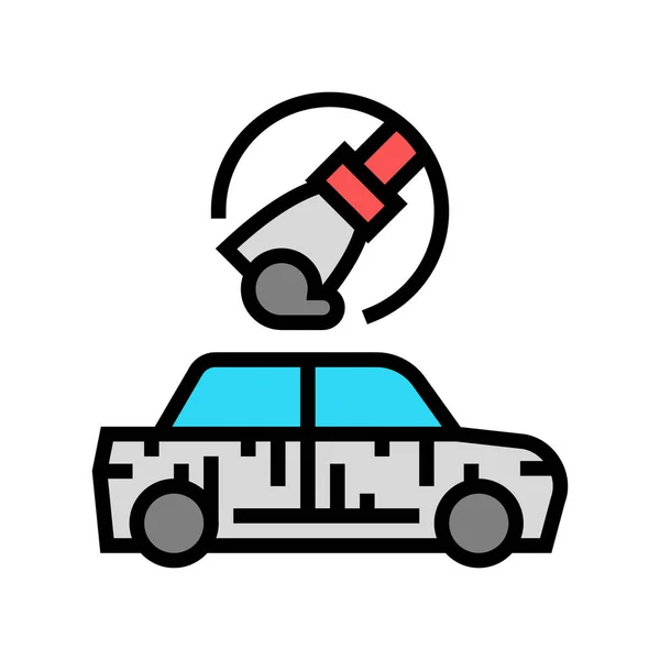 Lijado del coche icono de color ilustración vectorial — Vector de stock