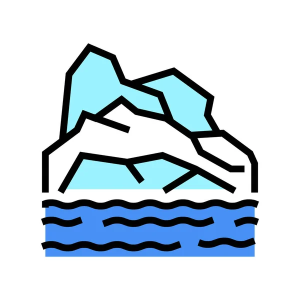 Arktická země barva ikony vektorové ilustrace — Stockový vektor