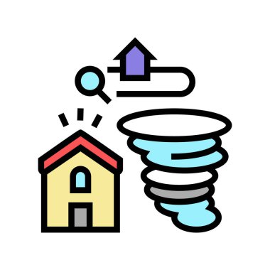 Doğal afetler renk ikonu vektör illüstrasyonu