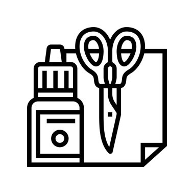 El yapımı araçlar anaokulu çizgi vektör çizimi