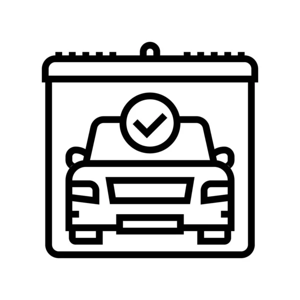 Rijders dag van de test lijn pictogram vector illustratie — Stockvector