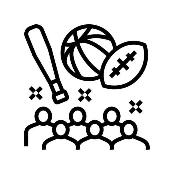 Sport kinderen partij lijn pictogram vector illustratie — Stockvector
