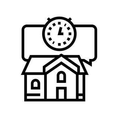 kısa vadeli kira çizgisi vektör illüstrasyonu