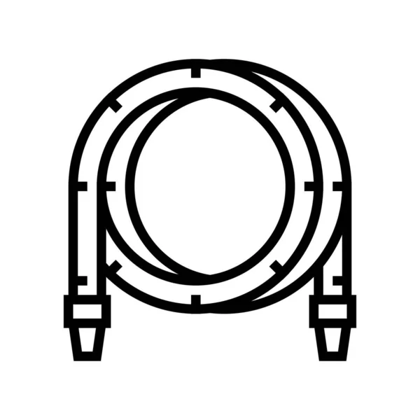 Filtrat piscine tuyau ligne icône vectoriel illustration — Image vectorielle