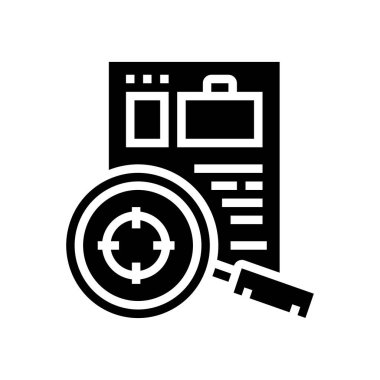 CV ya da iş durumu simgesi vektör illüstrasyonunu araştırıyorum