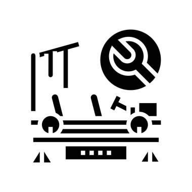 ağrısız çukur onarım simgesi vektör illüstrasyonu