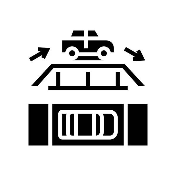 Überführung Passage Glyphensymbol Vektor Illustration — Stockvektor