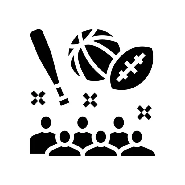 Sport kinderen partij glyph pictogram vector illustratie — Stockvector