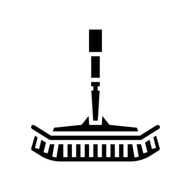 vakum havuzu fırçası sembolü vektör illüstrasyonu