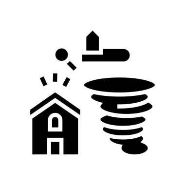 Doğal afetler glifin vektör illüstrasyonuName