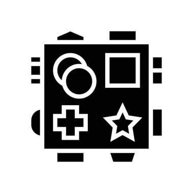 İlk öğrenme oyuncakları sembol vektör çizimi