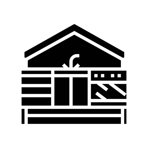 Dom wygody glif ikona wektor ilustracja — Wektor stockowy
