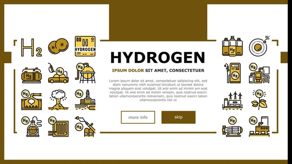 Διάνυσμα κεφαλίδας της βιομηχανίας υδρογόνου — Διανυσματικό Αρχείο
