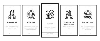 Yatılı Simgelerde Turizm Seyahat Tipleri Vektörü Belirledi