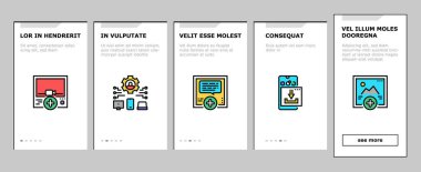 Kullanıcı Oluşturulmuş İçerik Kaydırma Simgeleri Vektörü Ayarla