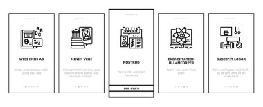 Okul Konuları Yatılı Simgelerde Öğrenin Vektörü Ayarla