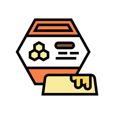 balmumu paketleme arıcılık renk ikonu vektör illüstrasyonu