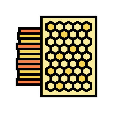 saf balmumu temel arıcılık renk ikonu vektör illüstrasyonuName