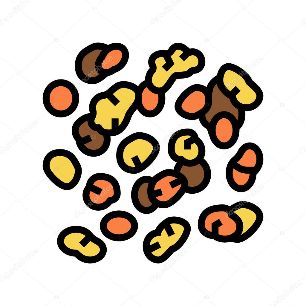 bread beekeeping color icon vector illustration