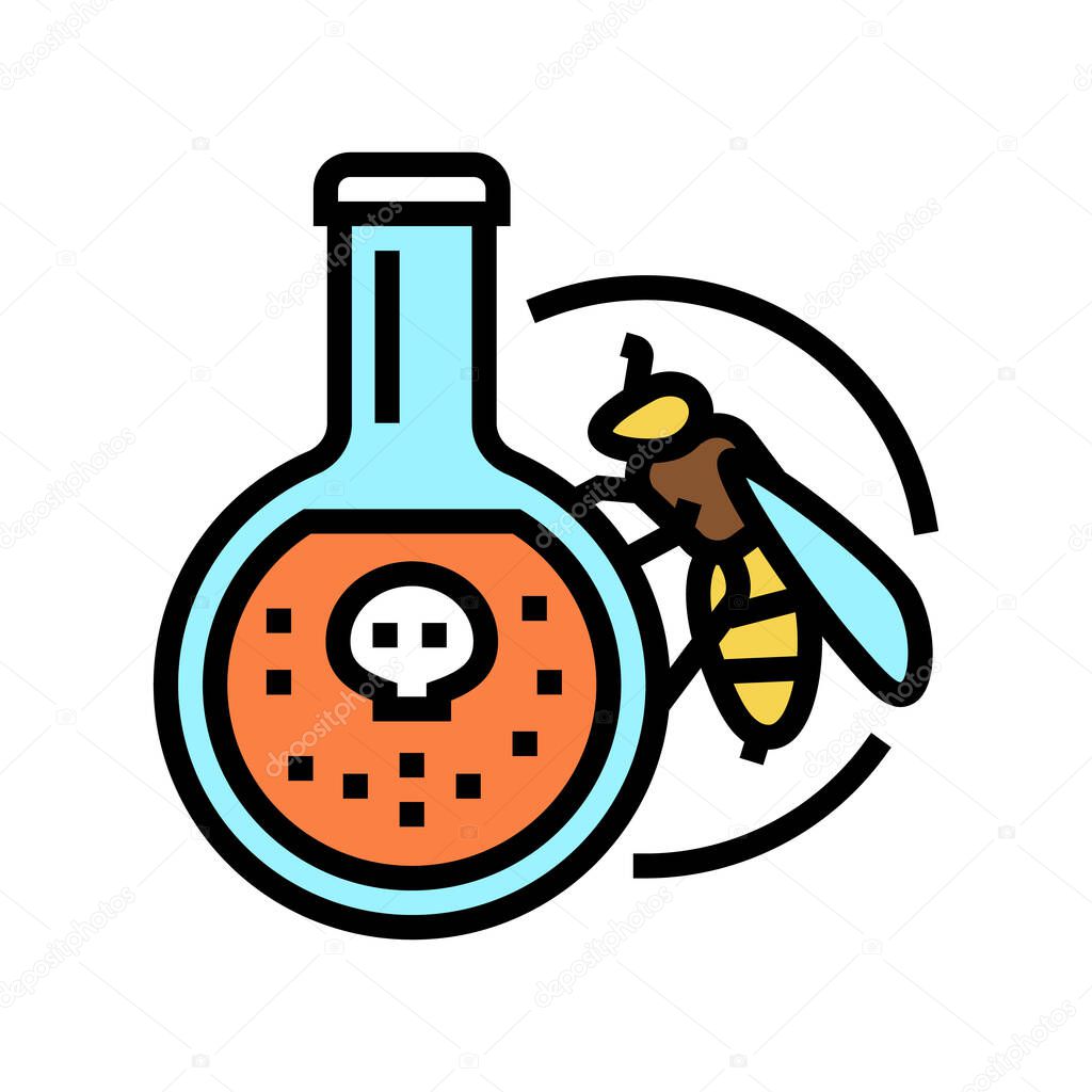 bee venom beekeeping color icon vector illustration