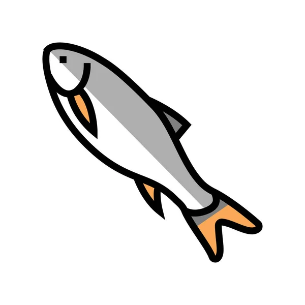 Rohu Fisch Farbe Symbol Vektor Illustration — Stockvektor