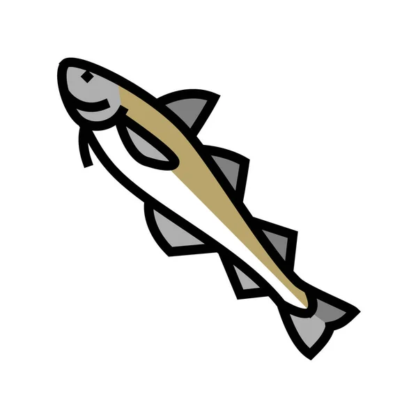 Alaska pollock color icon vektor illustration — Stockvektor