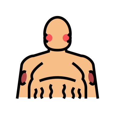 endokrinoloji hastalığının renk ikonu çizimi