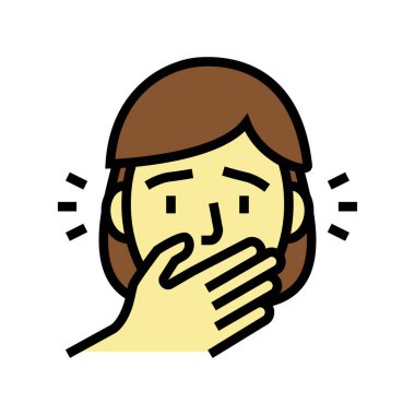 ürkütücü cadılar bayramı renk ikonu vektör illüstrasyonu