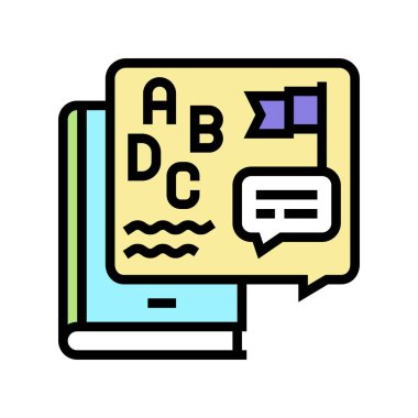 kültürel tarih renk ikonu vektör illüstrasyonu