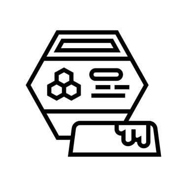 balmumu paketleme arıcılık hattı ikon vektör illüstrasyonu